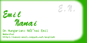 emil nanai business card